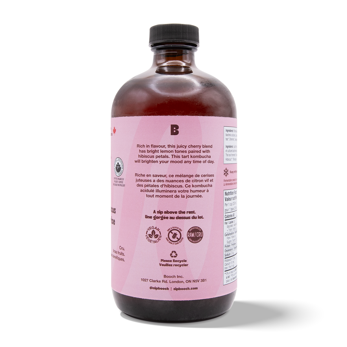 Kombucha - Cherry Hibiscus (6 Bottles)