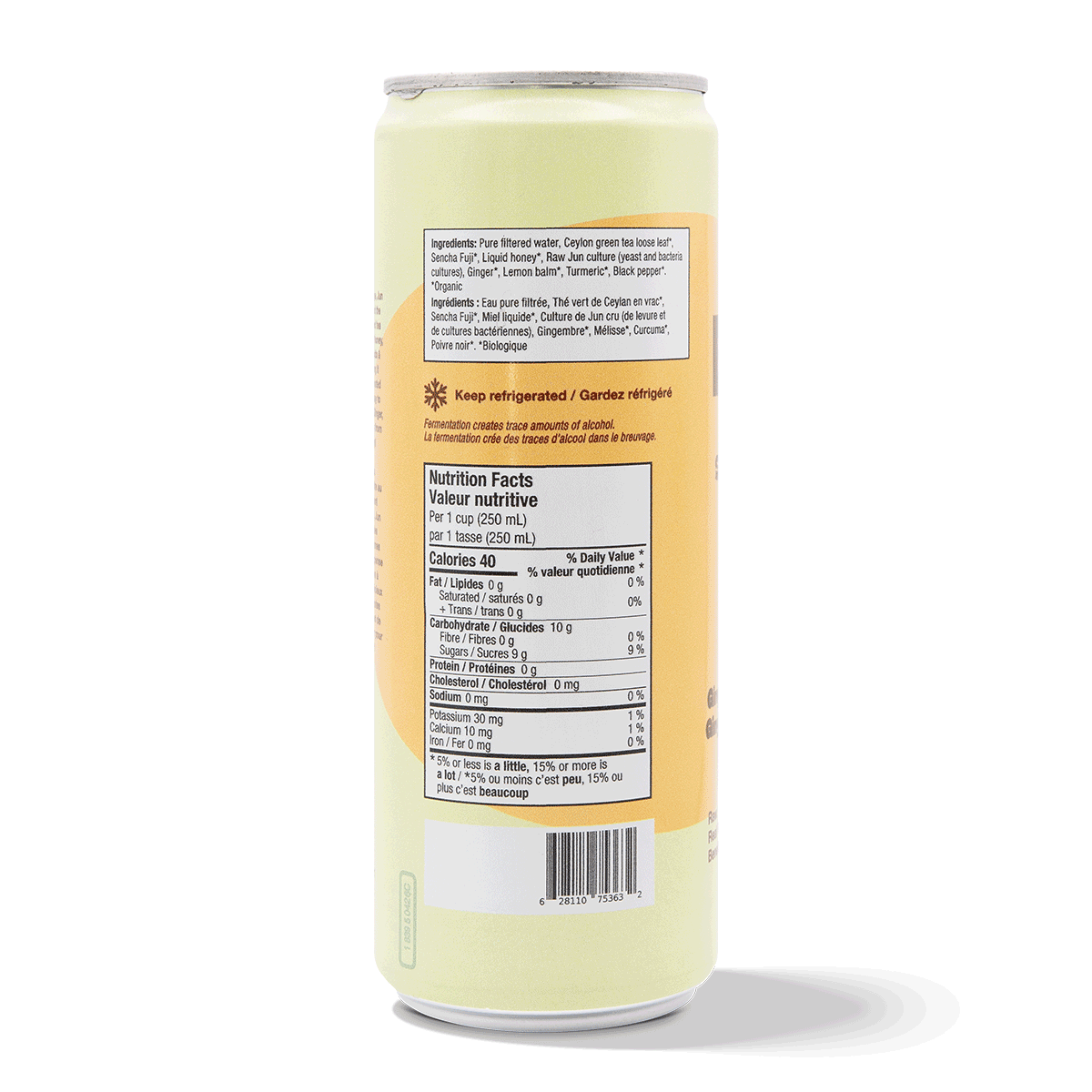 Sparkling Green Tea - Ginger, Turmeric & Lemon Balm (6 Cans)