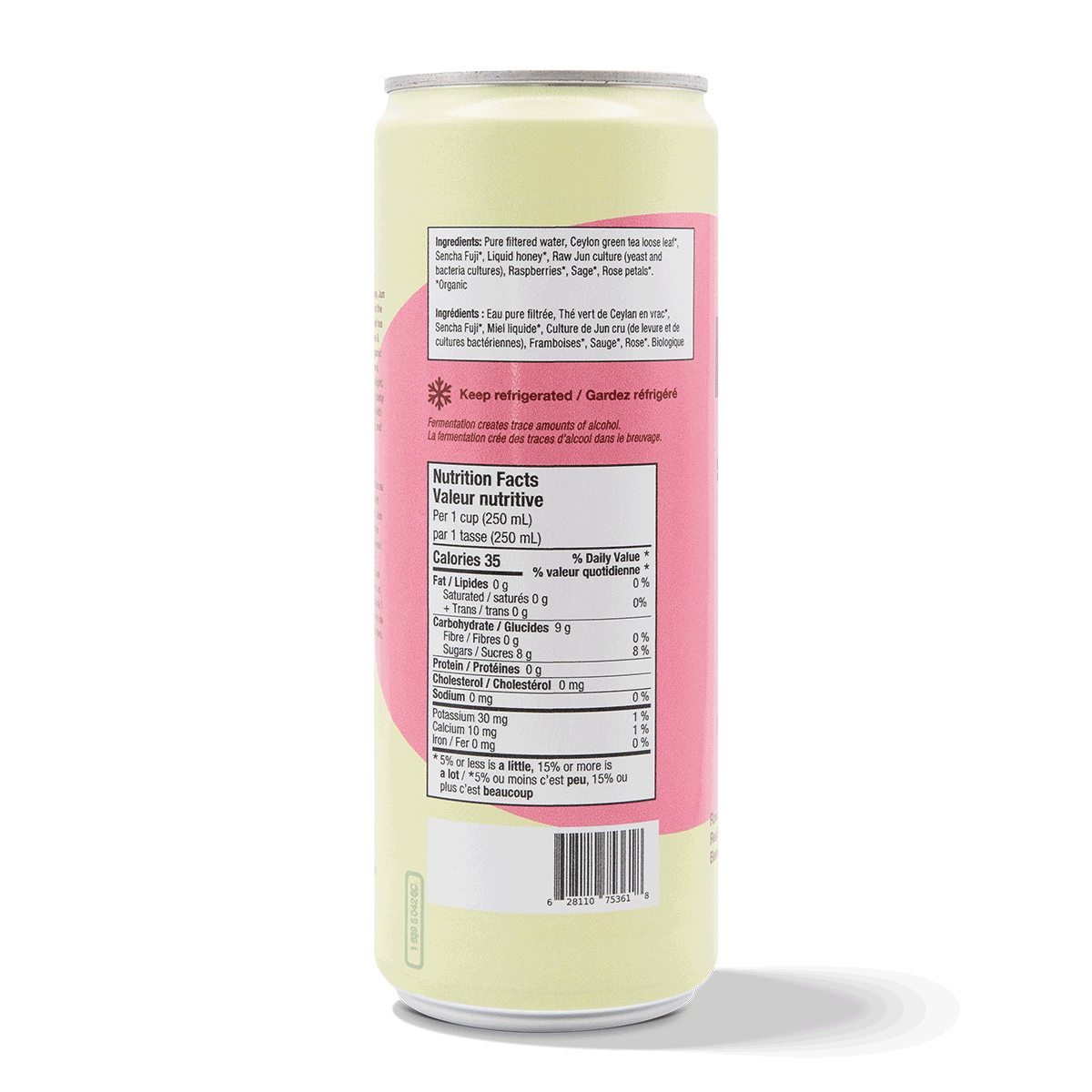 Sparkling Green Tea - Raspberry, Sage & Rose (6 Cans)