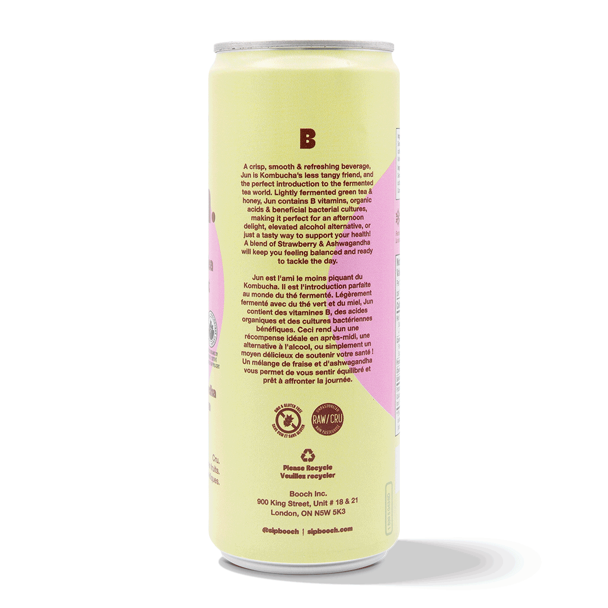 Sparkling Green Tea - Strawberry & Ashwagandha (6 Cans)