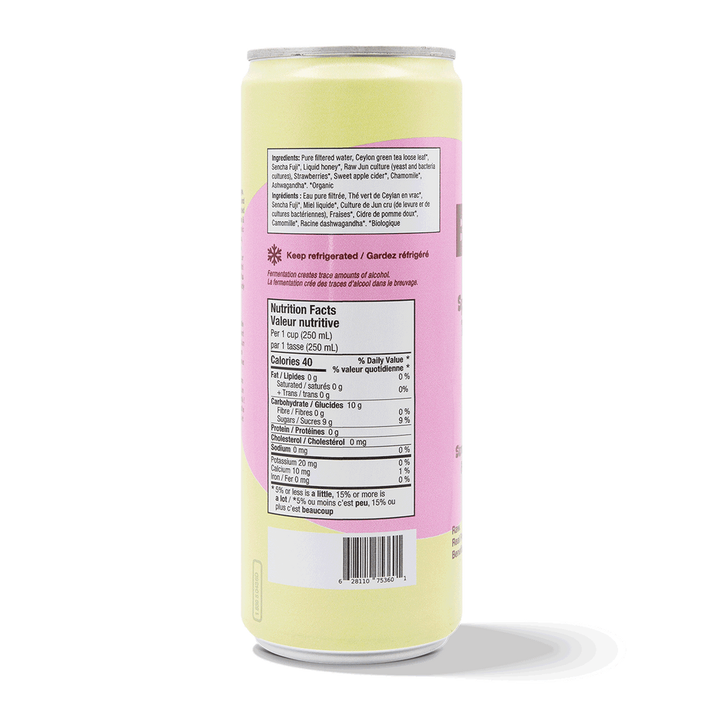 
                                
                                    Load image into Gallery viewer, Sparkling Green Tea - Strawberry &amp;amp; Ashwagandha (6 Cans)
                                
                            
